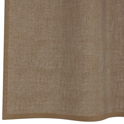 Voile Curtains with Loops 2 pcs Light Brown 140x245 cm