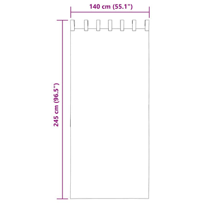 Voile Curtains with Loops 2 pcs Light Brown 140x245 cm