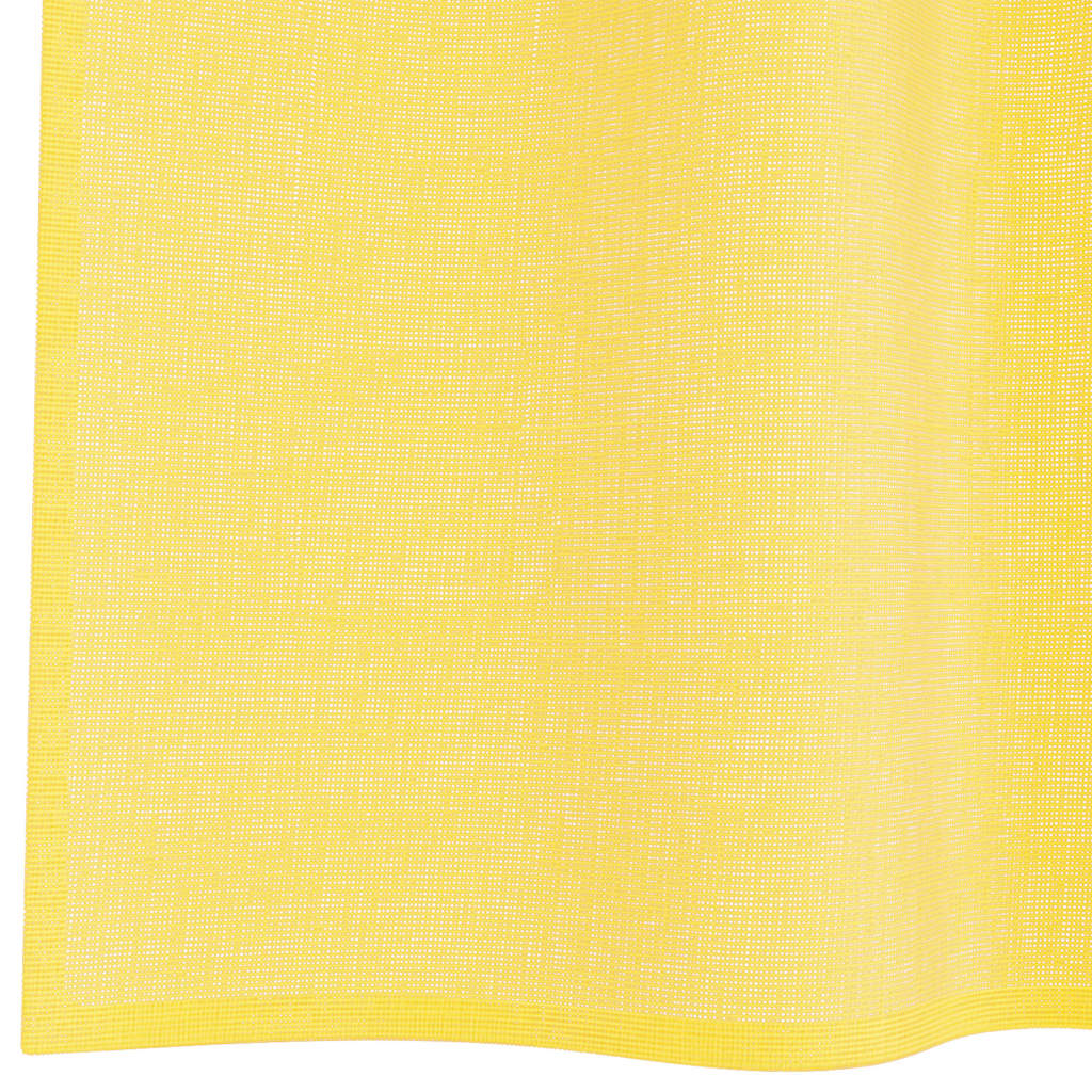 Voile Curtains with Loops 2 pcs Yellow 140x175 cm