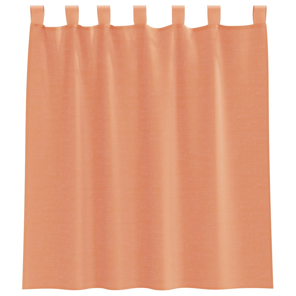 Voile Curtains with Loops 2 pcs Terracotta 140x140 cm