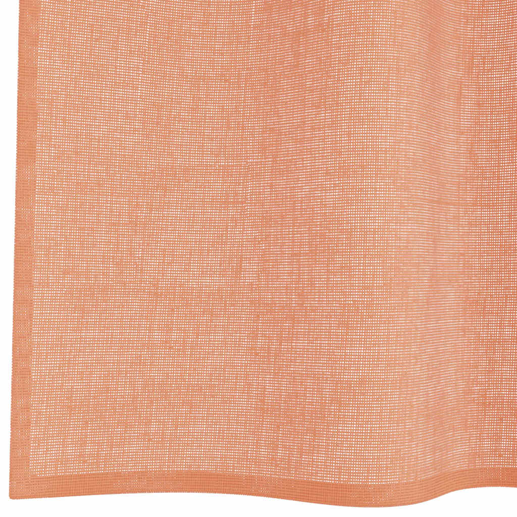 Voile Curtains with Loops 2 pcs Terracotta 140x140 cm