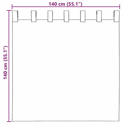 Voile Curtains with Loops 2 pcs Terracotta 140x140 cm