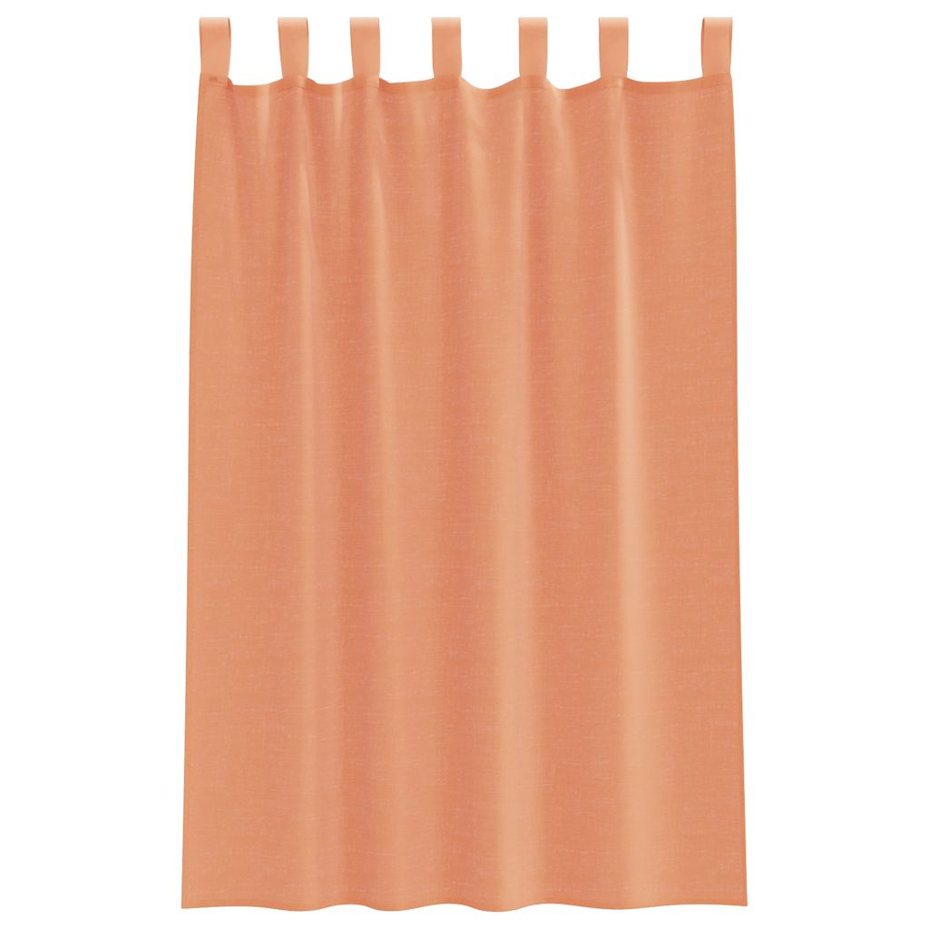 Voile Curtains with Loops 2 pcs Terracotta 140x175 cm