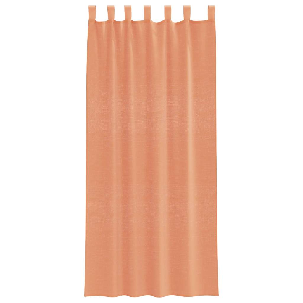 Voile Curtains with Loops 2 pcs Terracotta 140x225 cm