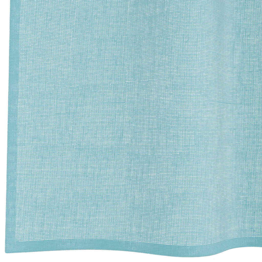 Voile Curtains with Loops 2 pcs Turquoise 140x245 cm