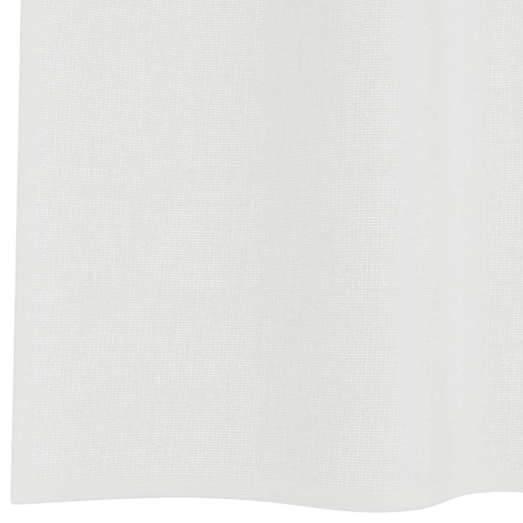 Voile Curtains with Loops 2 pcs White 140x140 cm