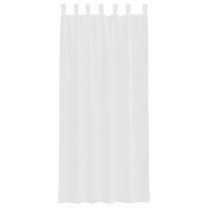 Voile Curtains with Loops 2 pcs White 140x225 cm