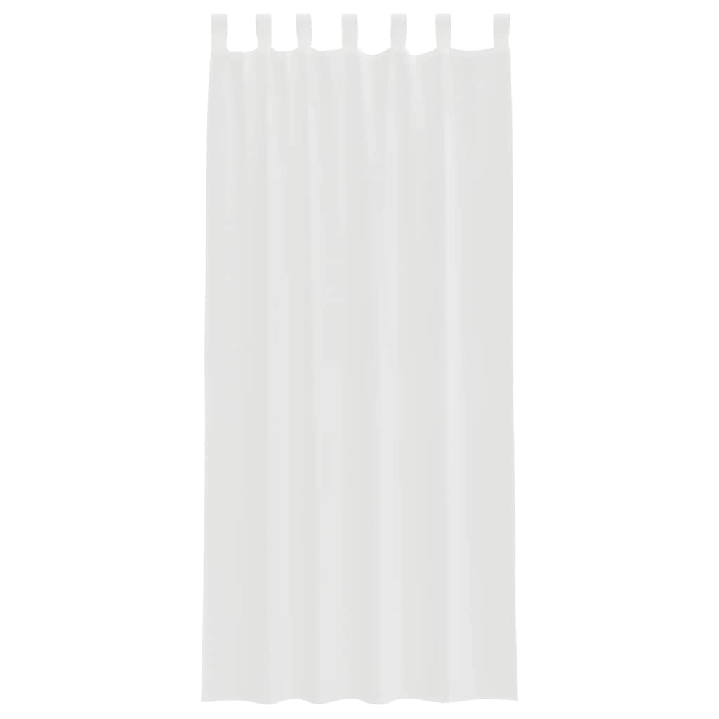 Voile Curtains with Loops 2 pcs White 140x245 cm