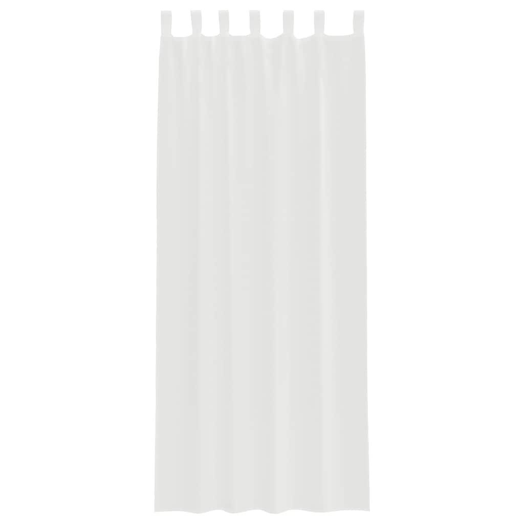 Voile Curtains with Loops 2 pcs White 140x260 cm