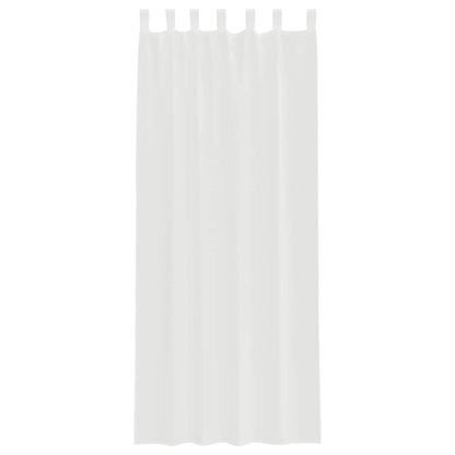 Voile Curtains with Loops 2 pcs White 140x260 cm