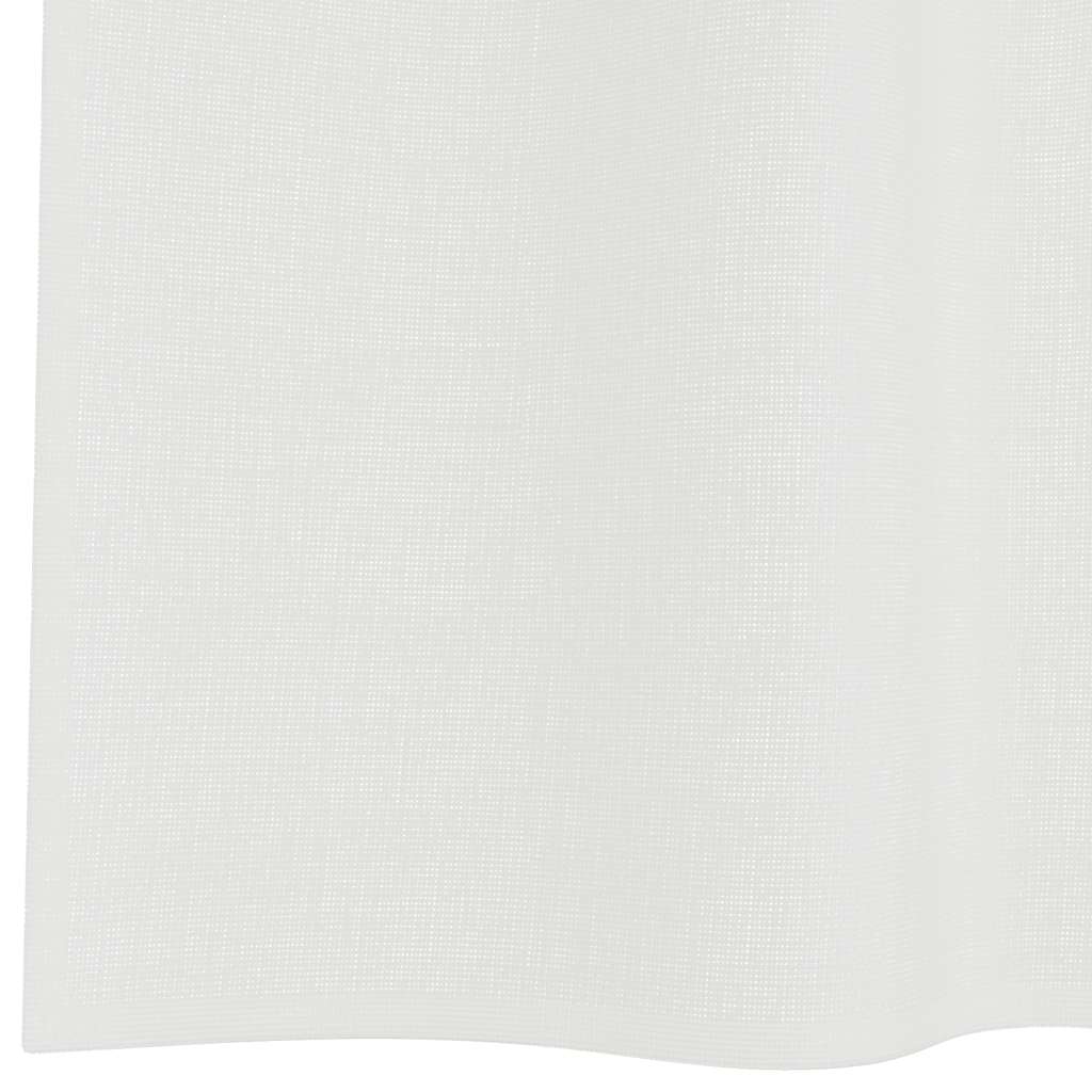 Voile Curtains with Loops 2 pcs White 140x260 cm