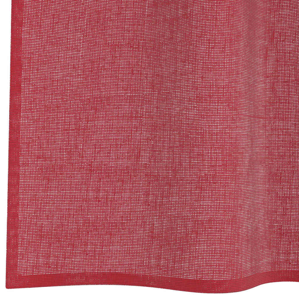 Voile Curtains with Loops 2 pcs Wine Red 140x245 cm