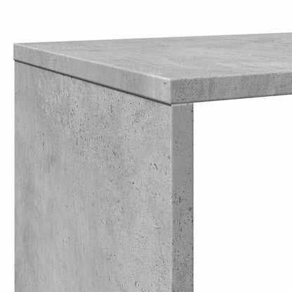 Book Cabinet Concrete Grey 132x29x141.5 cm Engineered Wood