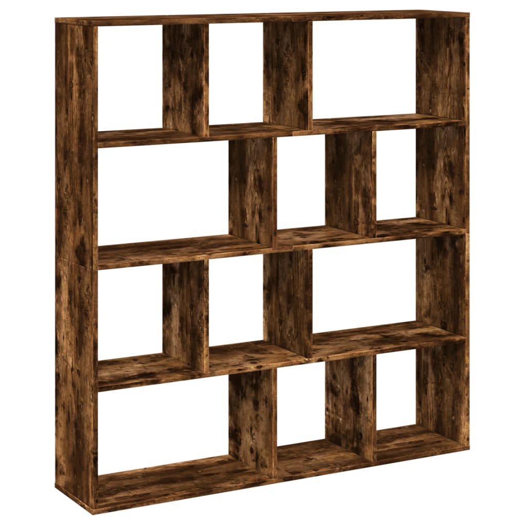 Book Cabinet Smoked Oak 132x29x141,5 cm Engineered Wood