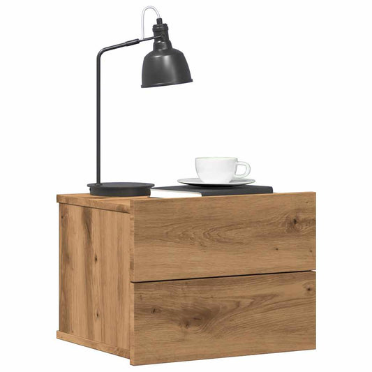 Wall-mounted Bedside Cabinet Artisan Oak 40x32x30 cm