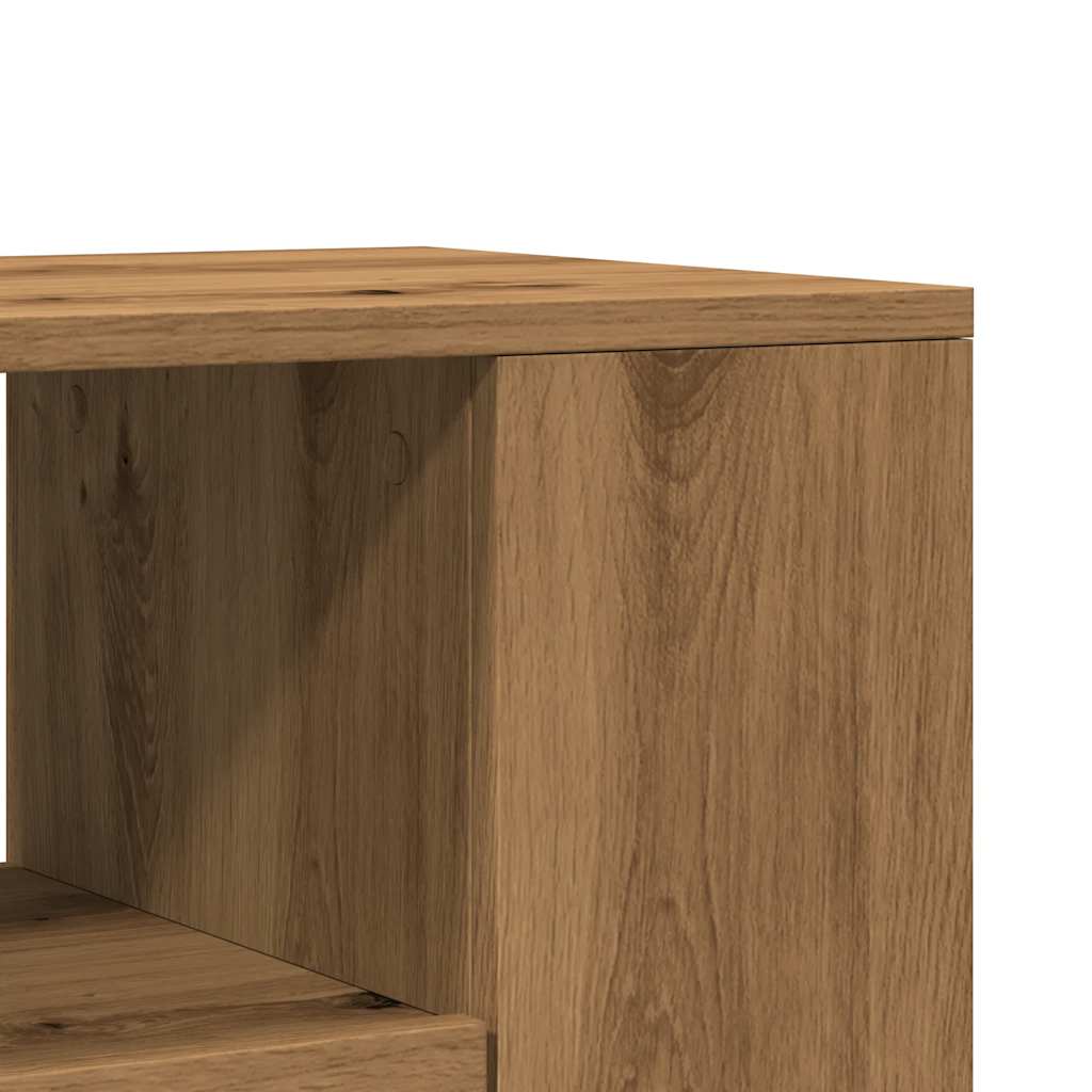 TV Cabinet with Wheels Artisan Oak 102x34,5x43 cm Engineered Wood