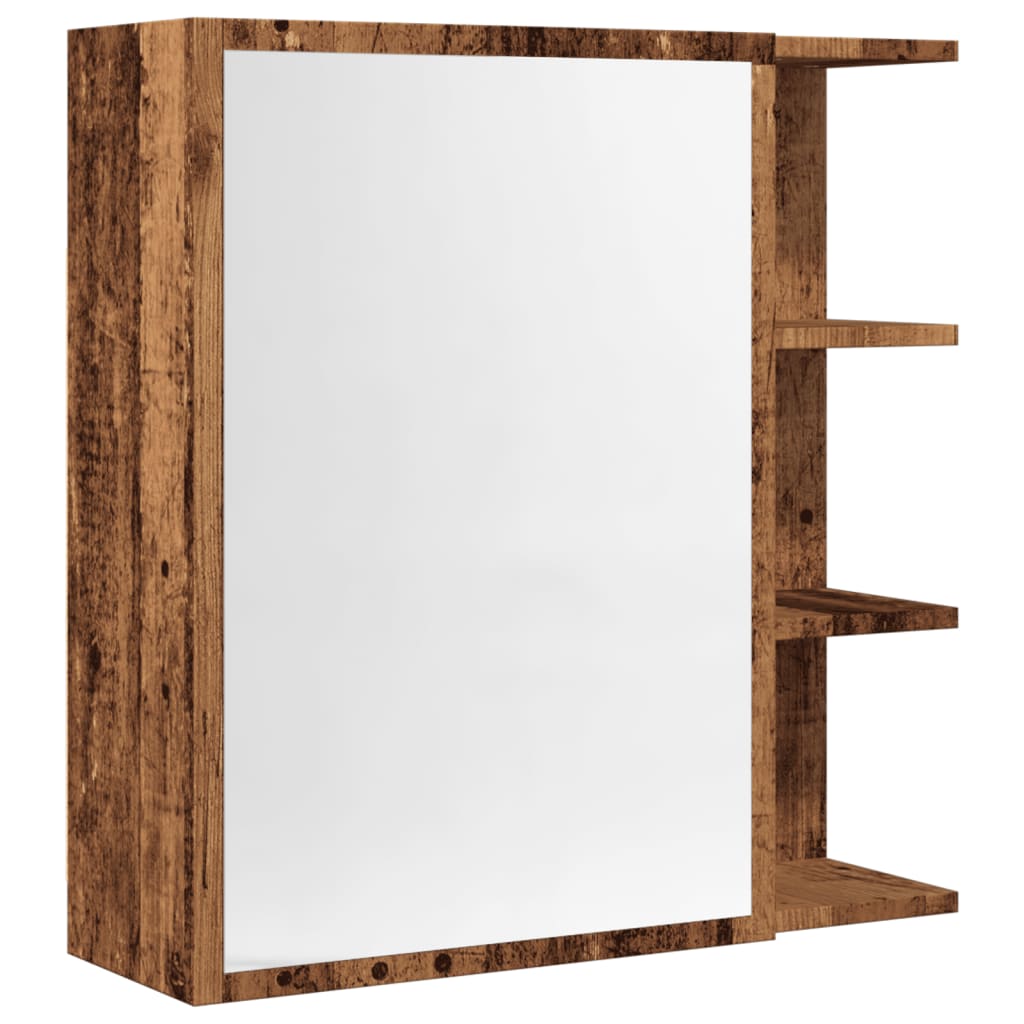 Bathroom Mirror Cabinet Old Wood 62.5x20.5x64cm Engineered Wood