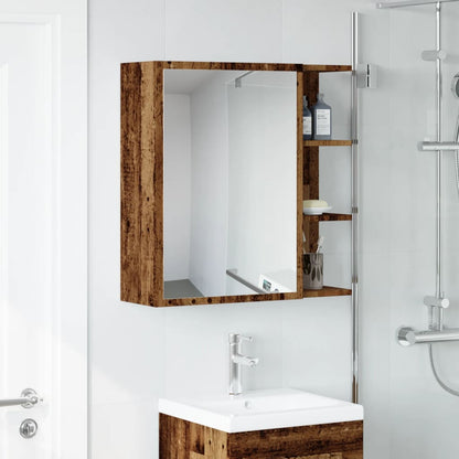 Bathroom Mirror Cabinet Old Wood 62.5x20.5x64cm Engineered Wood