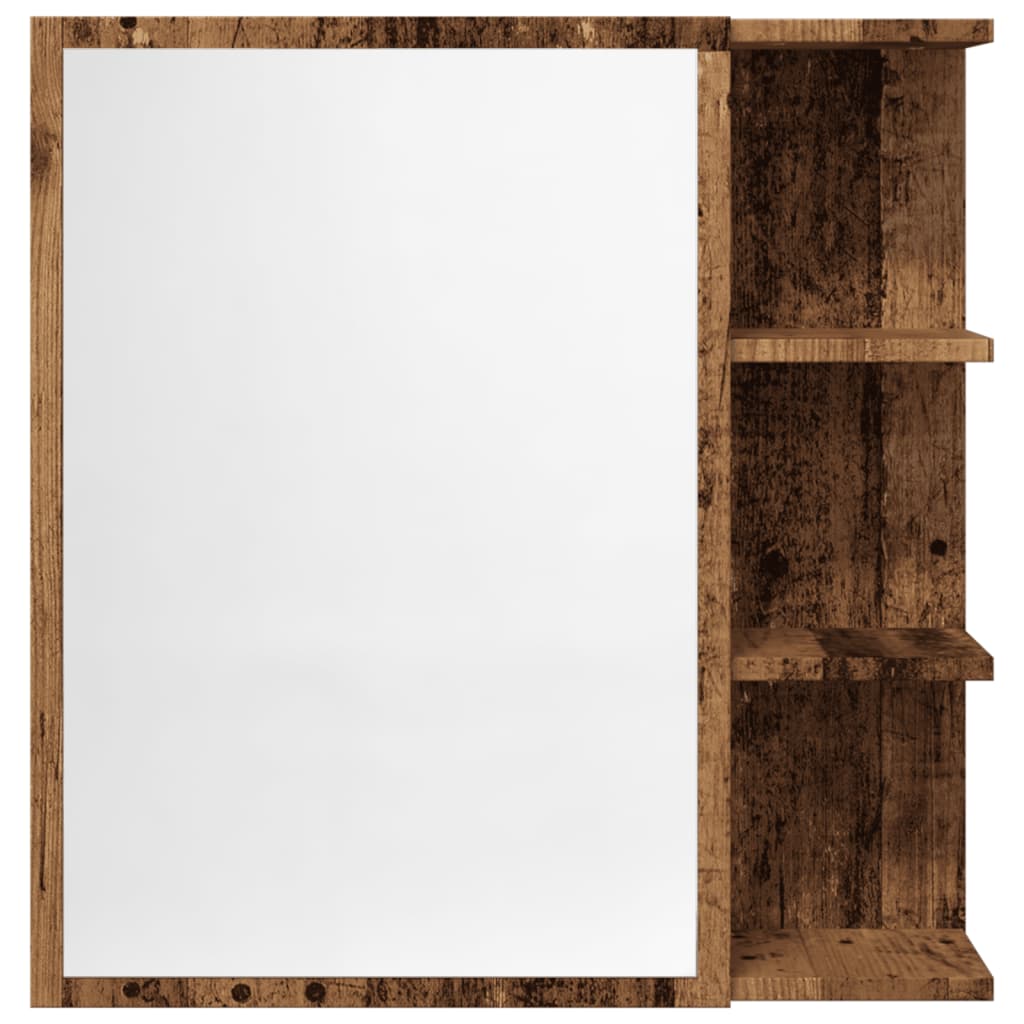 Bathroom Mirror Cabinet Old Wood 62.5x20.5x64cm Engineered Wood