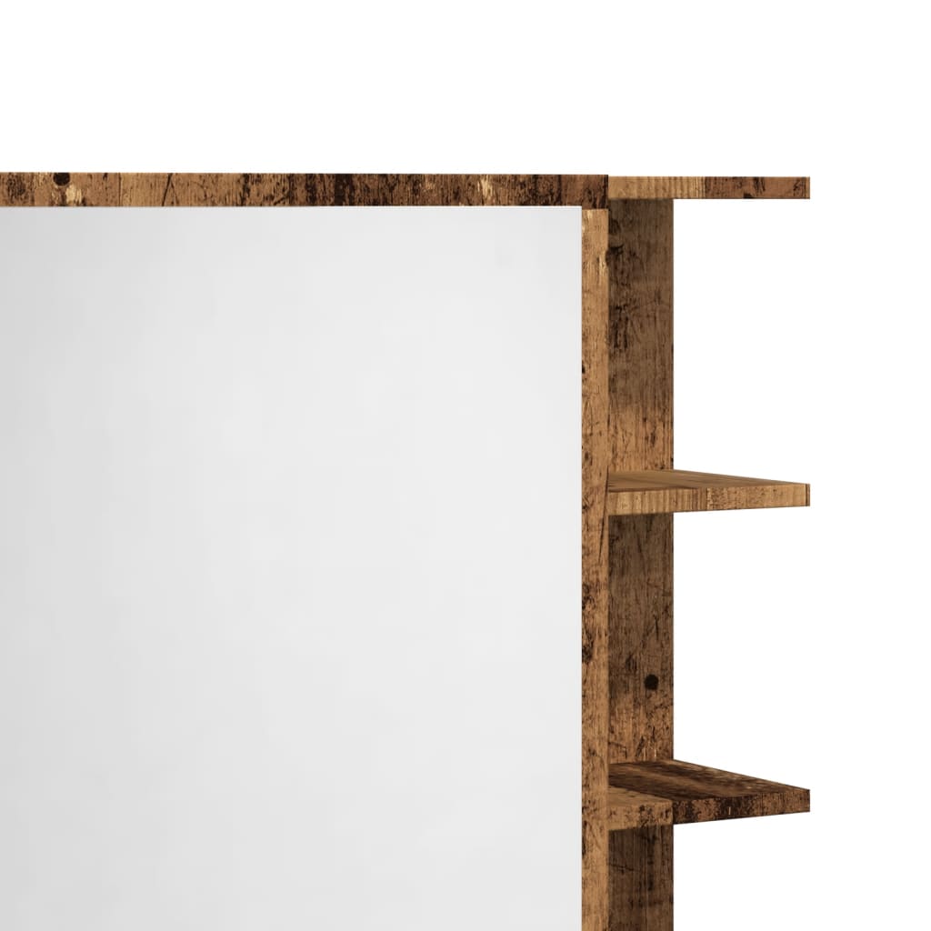 Bathroom Mirror Cabinet Old Wood 62.5x20.5x64cm Engineered Wood