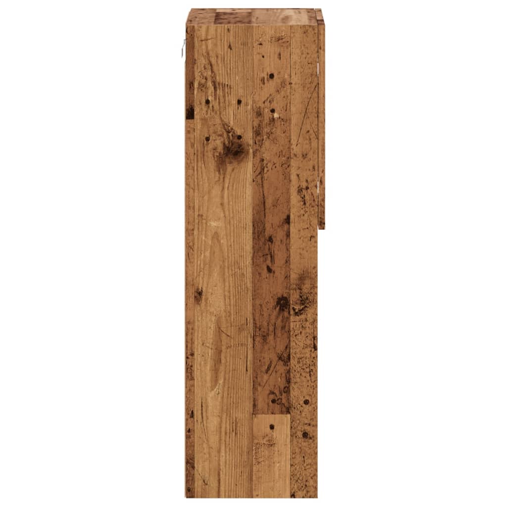 TV Cabinet with LED Lights Old Wood 30,5x30x102 cm