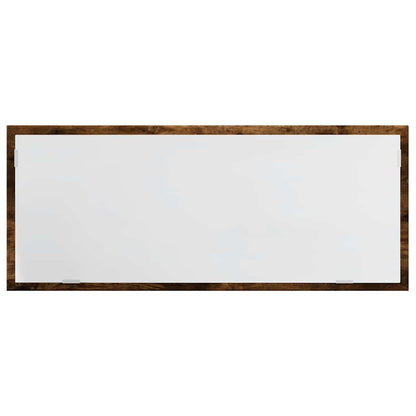 LED Bathroom Mirror Smoked Oak 100x8,5x37 cm Engineered Wood