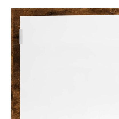 LED Bathroom Mirror Smoked Oak 100x8,5x37 cm Engineered Wood