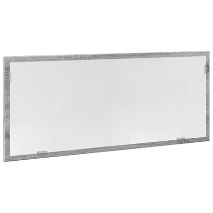 LED Bathroom Mirror Grey Sonoma 100x8,5x37 cm Engineered Wood