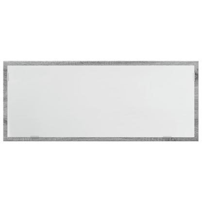 LED Bathroom Mirror Grey Sonoma 100x8,5x37 cm Engineered Wood