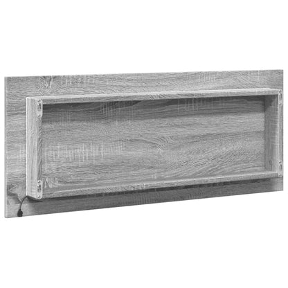 LED Bathroom Mirror Grey Sonoma 100x8,5x37 cm Engineered Wood