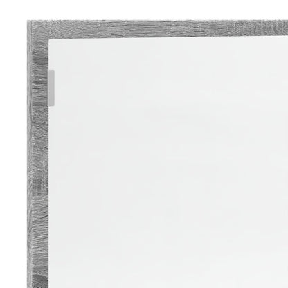 LED Bathroom Mirror Grey Sonoma 100x8,5x37 cm Engineered Wood