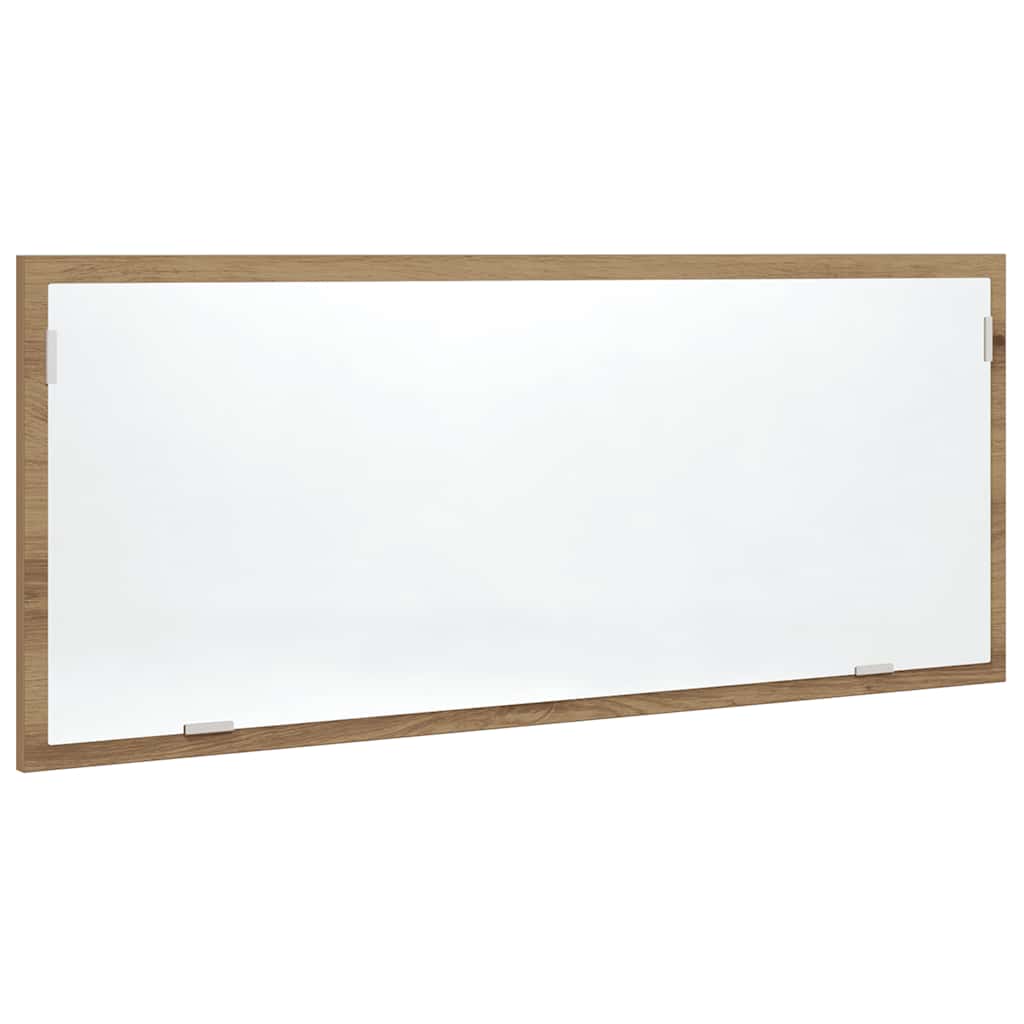 LED Bathroom Mirror Artisan Oak 100x8.5x37 cm Engineered Wood
