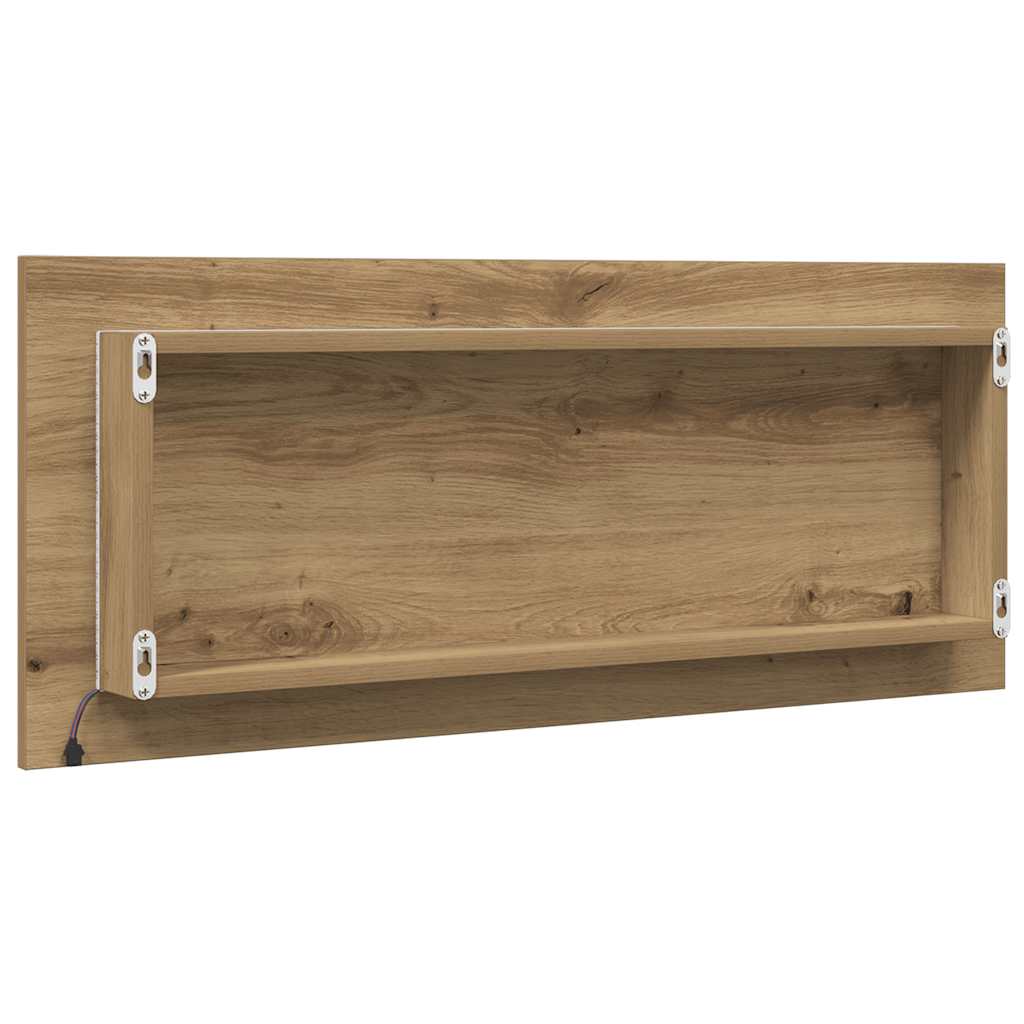 LED Bathroom Mirror Artisan Oak 100x8.5x37 cm Engineered Wood