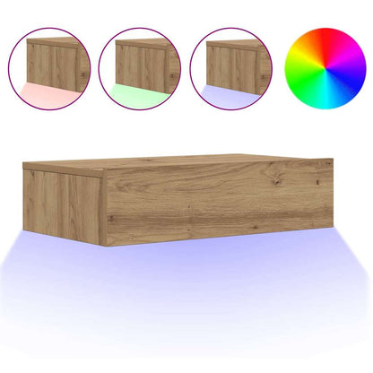 TV Cabinet with LED Lights Artisan Oak 60x35x15.5 cm