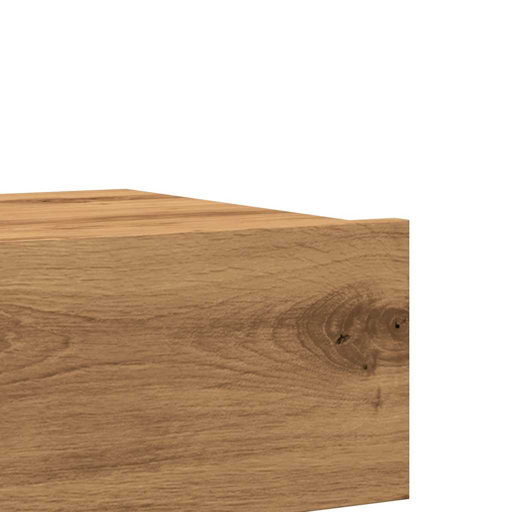 2 Piece TV Cabinet Set with LED Lights Artisan Oak 60x35x15,5 cm