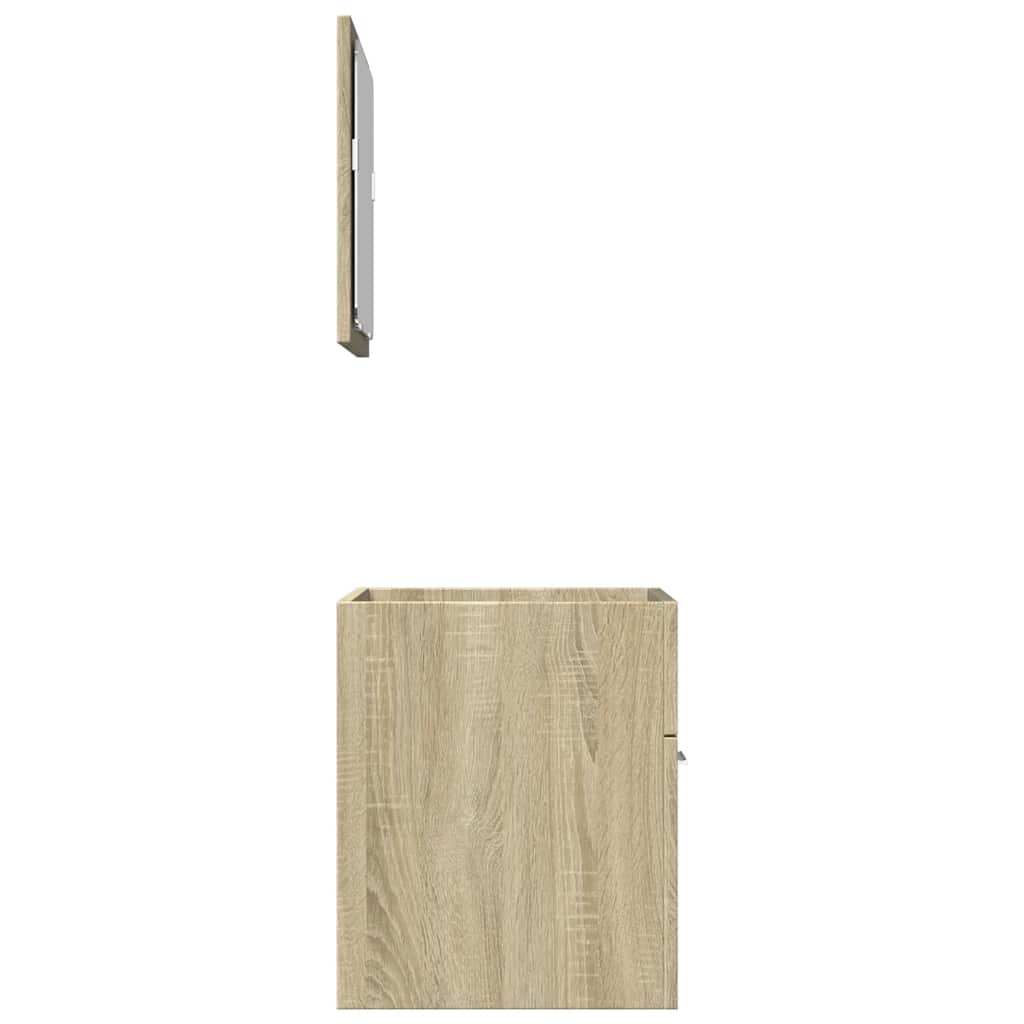 2 Piece Bathroom Furniture Set Sonoma Oak Engineered Wood