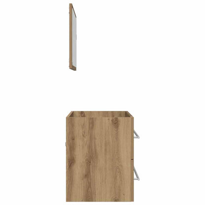 2 Piece Bathroom Furniture Set Artisan Oak Engineered Wood