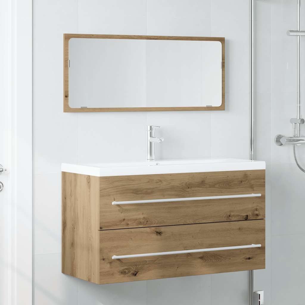2 Piece Bathroom Furniture Set Artisan Oak Engineered Wood