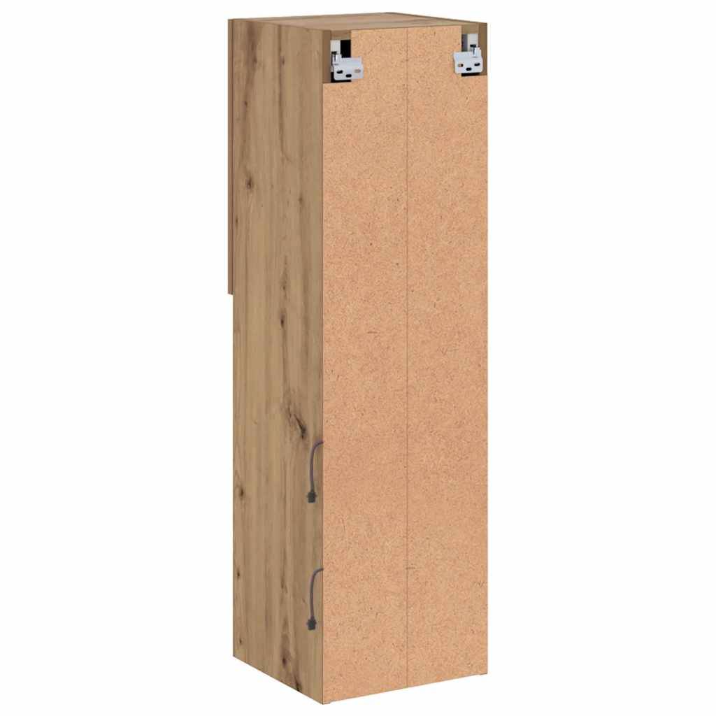 TV Cabinet with LED Lights Artisian Oak 30,5x30x102 cm