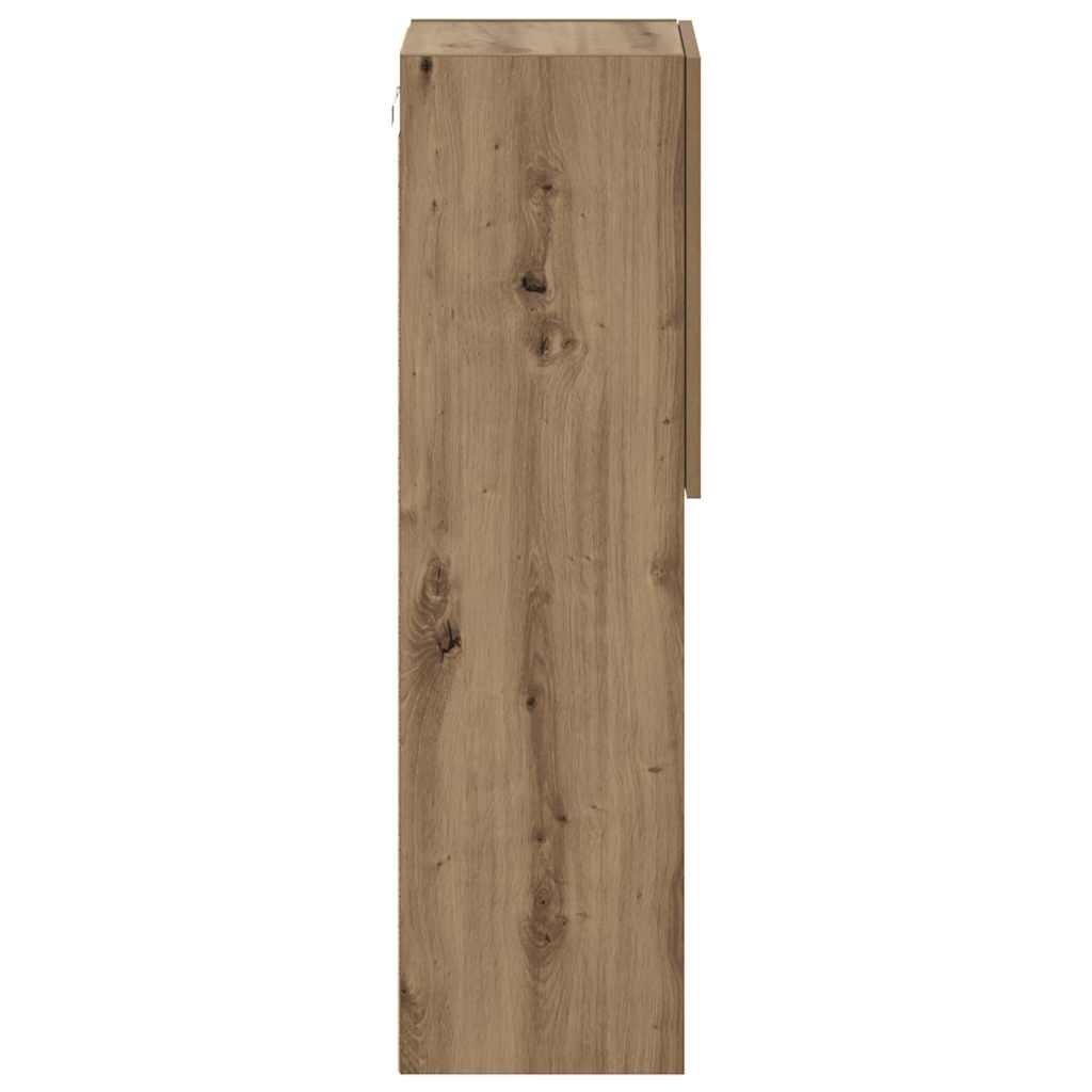 2 Piece TV Cabinet Set with LED Lights Artisian Oak 30,5x30x102 cm