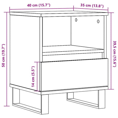 Bedside Cabinets 2 pcs Artisan Oak 40x35x50 cm Engineered Wood