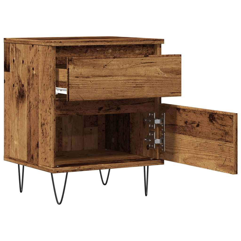 Bedside Cabinet Old Wood 40x35x50 cm Engineered Wood