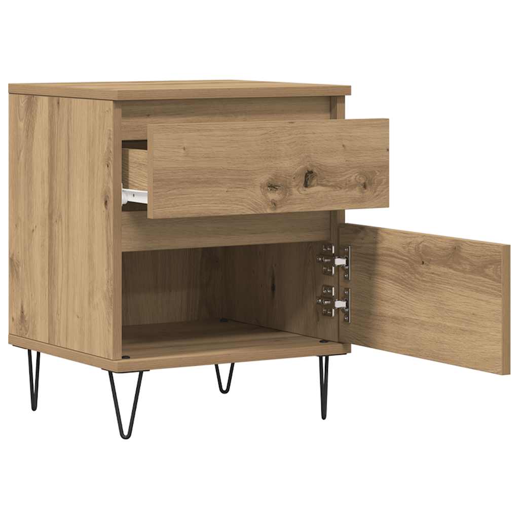 Bedside Cabinets 2 pcs Artisan Oak 40x35x50 cm Engineered Wood