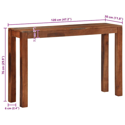 Console Table 120x30x76 cm Solid Wood Acacia