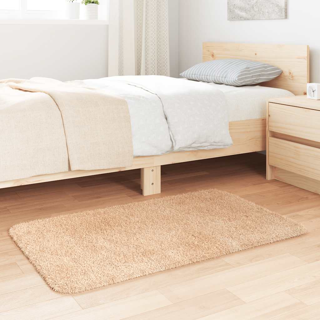 Shaggy Rug High Pile NAVARRA Beige 60x100 cm Polyester