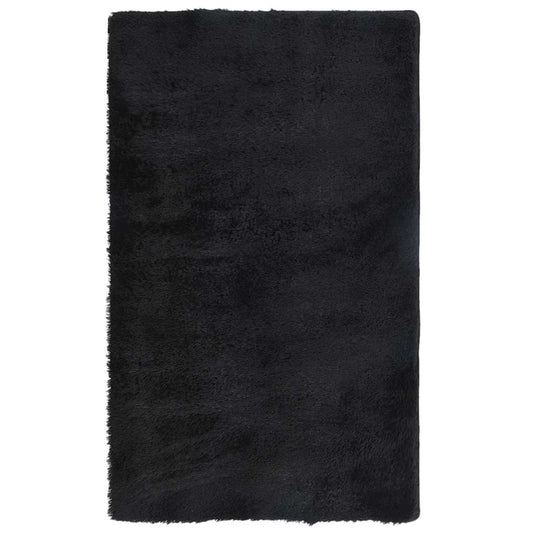 Shaggy Rug High Pile NAVARRA Black 60x100 cm Polyester