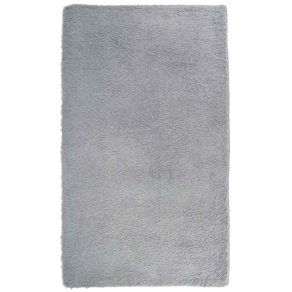 Shaggy Rug High Pile NAVARRA Light Grey 60x100 cm Polyester