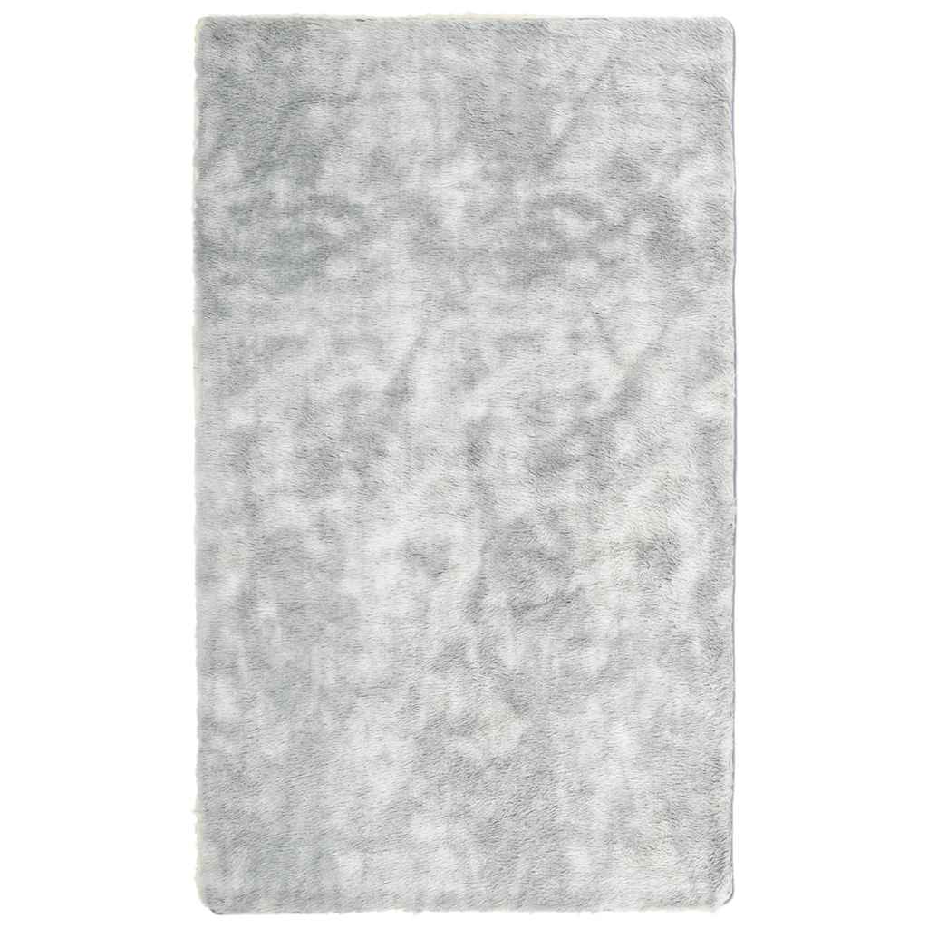Shaggy Rug High Pile NAVARRA Silver Grey 60x100 cm Polyester