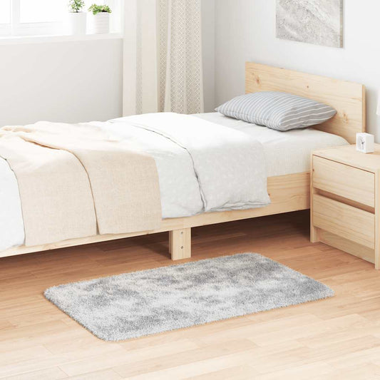Shaggy Rug High Pile NAVARRA Silver Grey 60x100 cm Polyester