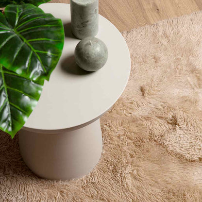 Shaggy Rug High Pile NAVARRA Beige 80x150 cm Polyester